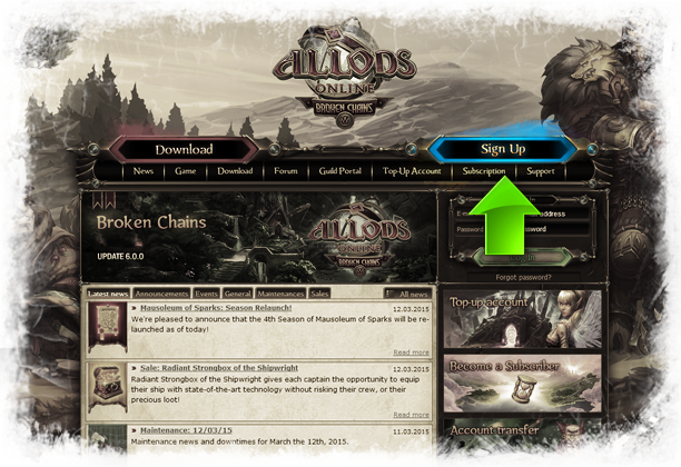 signup